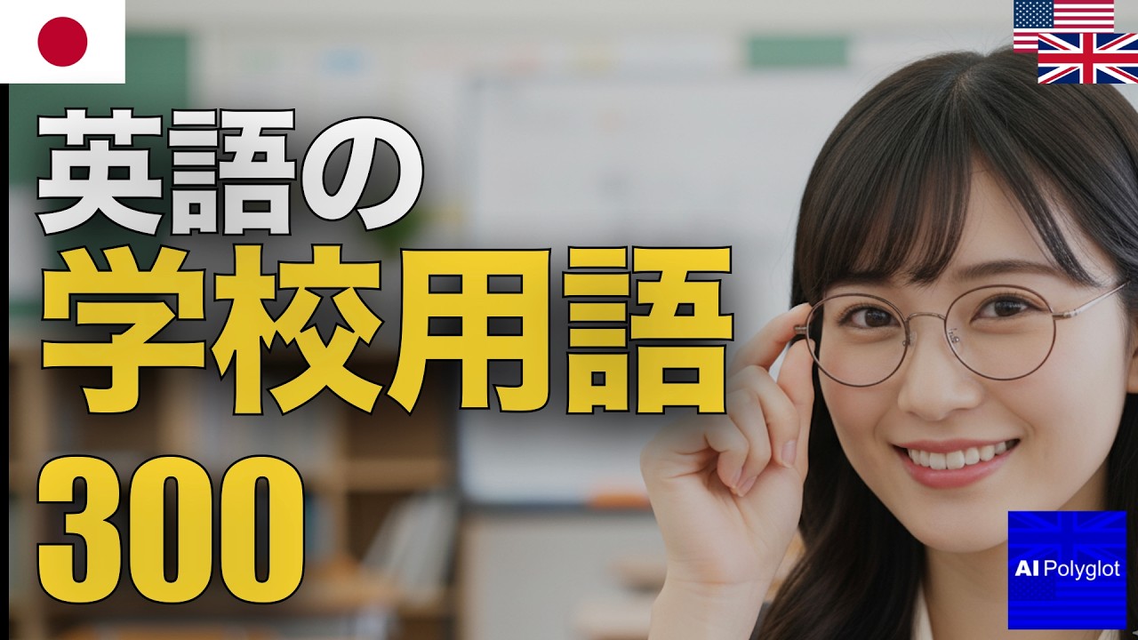 英語の学校用語300 | 聞き流し | 英会話 | 実用例文付き