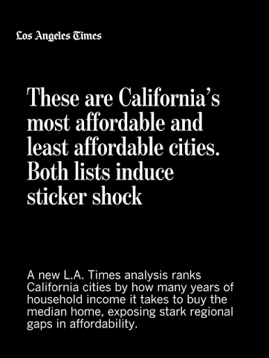The Most and Least affordable cities in California