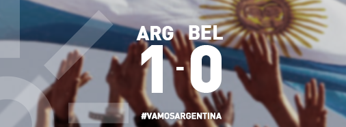 La emoción que se siente ya es inexplicable... ¡Estamos en semis y vamos por más! #VamosArgentina #ARG 1 vs. #BEL 0 http://t.co/lkRSGoh1G9