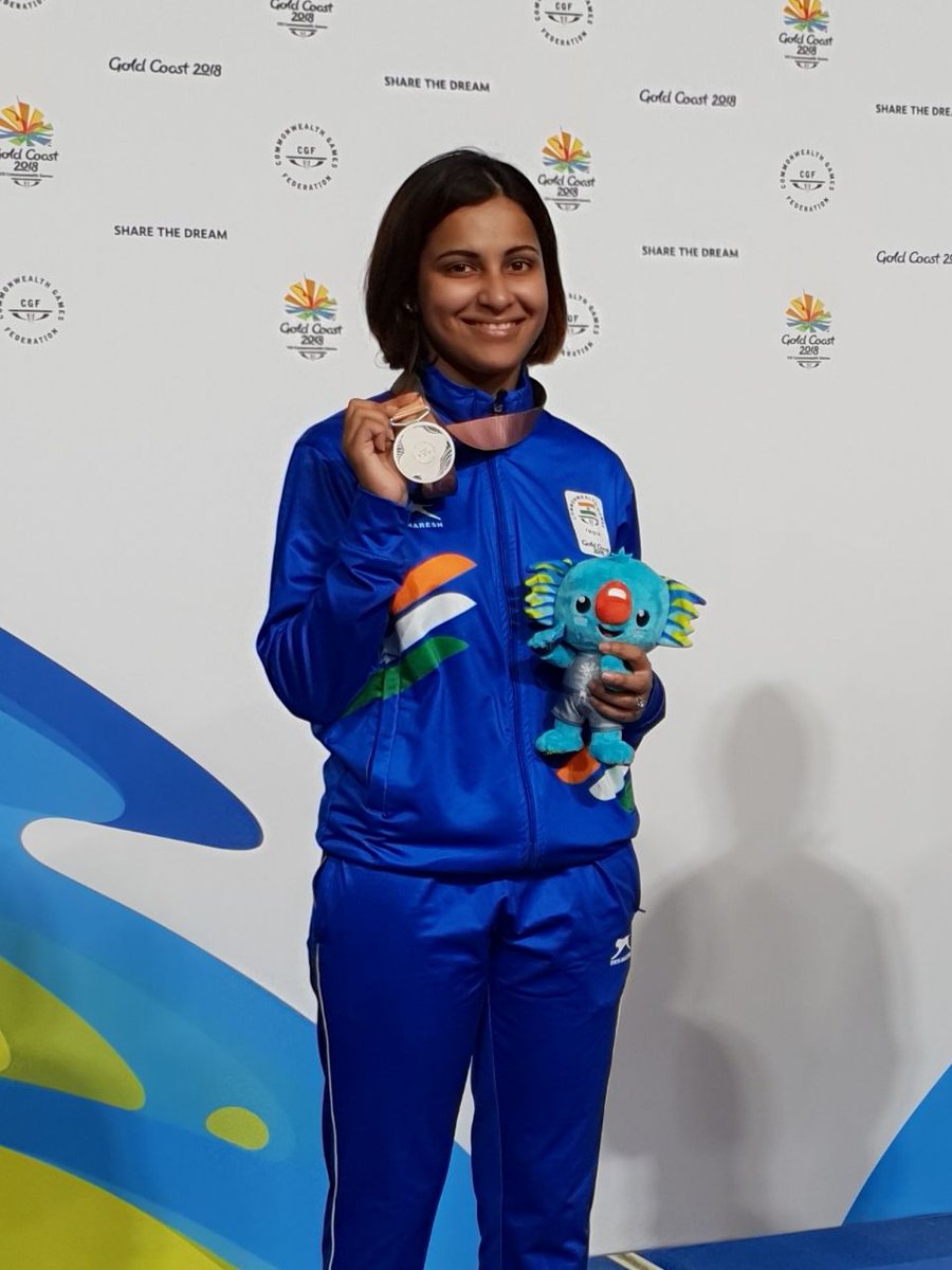 Thankyou everyone for all the wishes!! Im very happy that we got two medals today. There was a lot of support from the Indians sitting in the crowd today. But this is not the end of the road. I can and will get better. For now enjoy the medal!! 