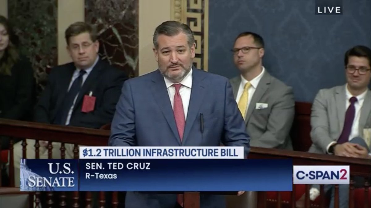 Ted Cruz is now offering the Cruz amendment, to completely strike crypto from the infrastructure bill; he claims that there are not 5 senators who can even explain what a cryptocurrency is. 