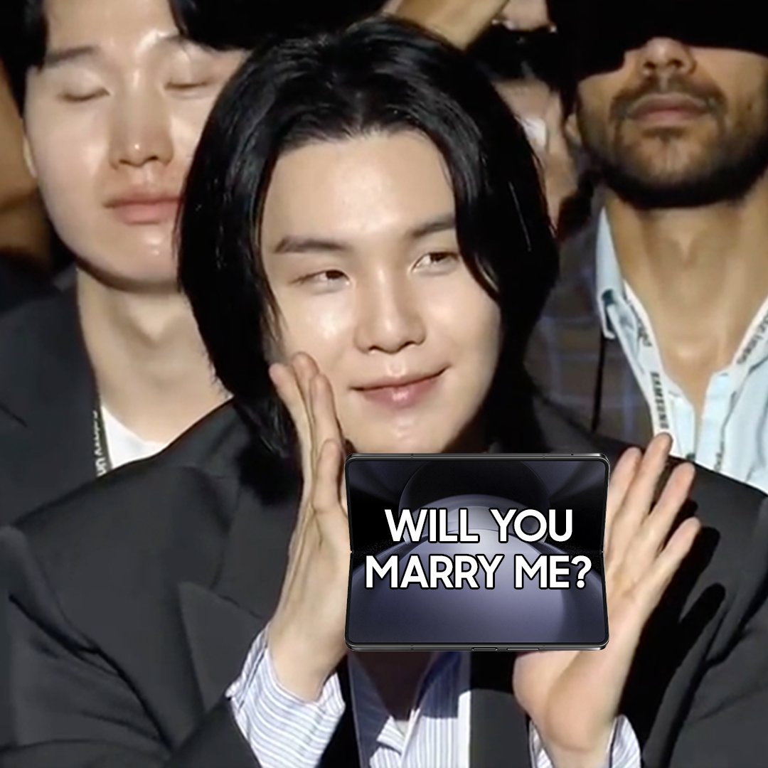 Manifestando que me llegue esta propuesta 💍
#GalaxyxSUGA #SamsungUnpacked #JoinTheFlipSide #GalaxyZFold5 