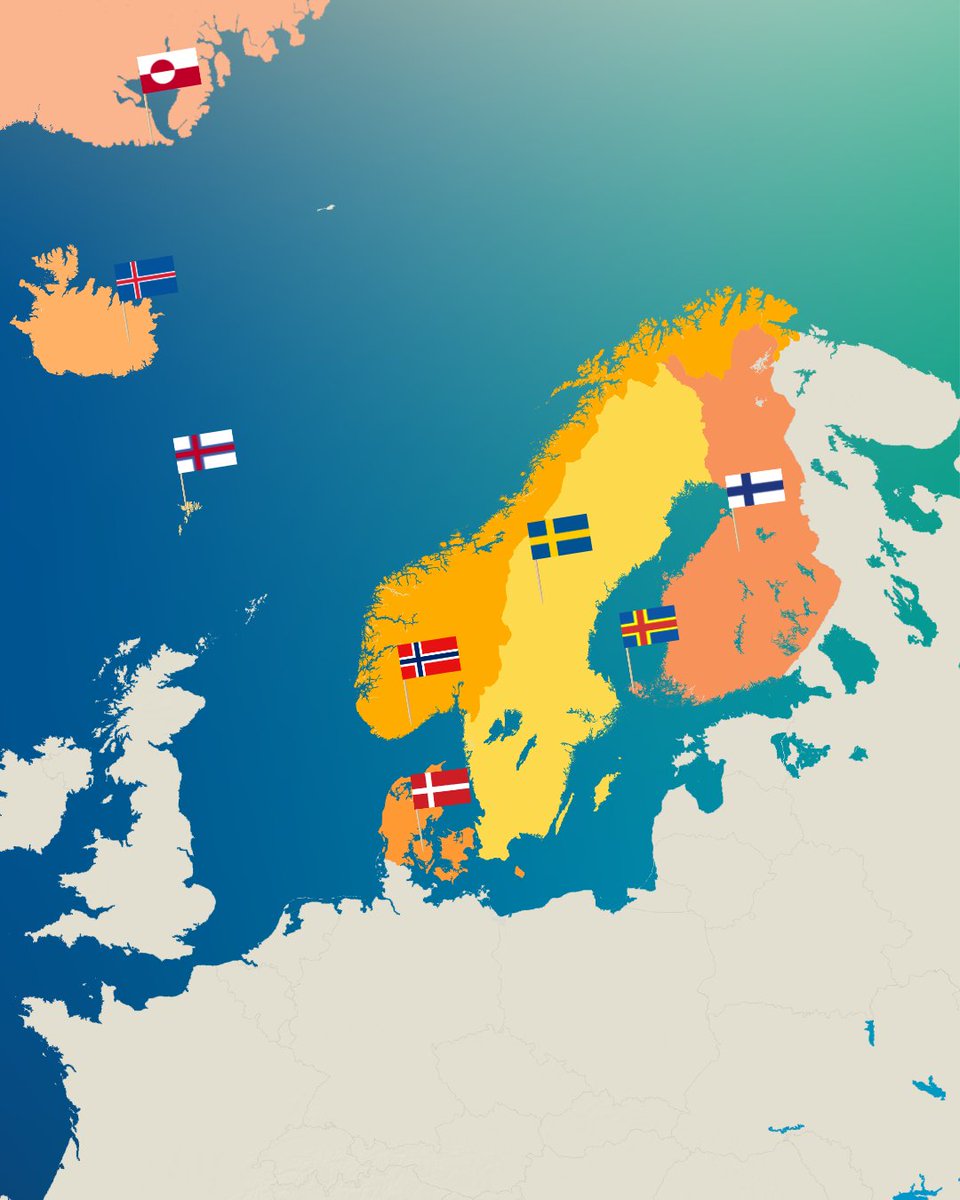 "Can I copy your homework?"
"Yeah, just change it a bit so it doesn't look the same."

The Nordic countries are often dubbed siblings. As in any family, we maintain friendly competition, and this has made our societies very similar. 💙 Not just our flags!

Happy #Nordic Day 🥳! 