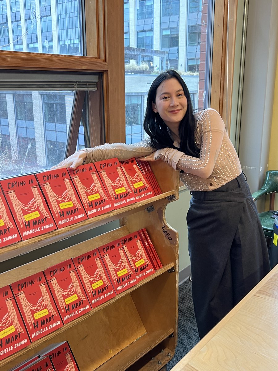 The remarkable @Jbrekkie signed over 1000 books ahead of tonight's event celebrating the paperback release of CRYING IN H MART! 

We're so excited to have her in the store with us tonight. An absolute superstar! 