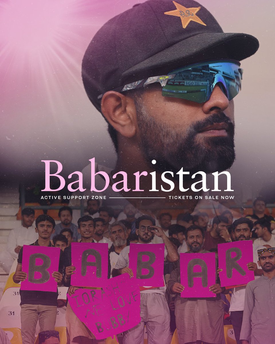 Introducing Babaristan

A fan zone like no other, celebrating cricket culture and the arrival of Babar Azam 🇵🇰

First game Dec 17 vs the Strikers — don’t miss it.

🎟️ Limited spots: https://t.co/kr3ZypBzGQ 