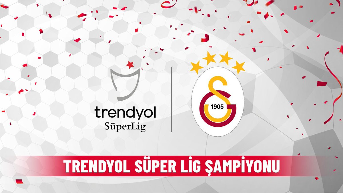 Trendyol Süper Lig 2023-2024 sezonunu şampiyon olarak tamamlayan Galatasaray'ı tebrik ederiz. @GalatasaraySK 