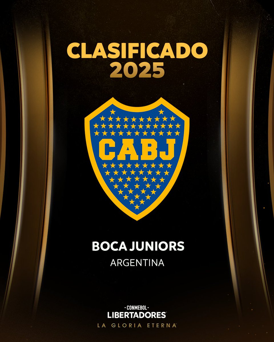 🔵🟡 ¡Bienvenido de nuevo! @BocaJrsOficial vuelve a la CONMEBOL #Libertadores: jugará la Copa 2025.

🏆 #GloriaEterna 