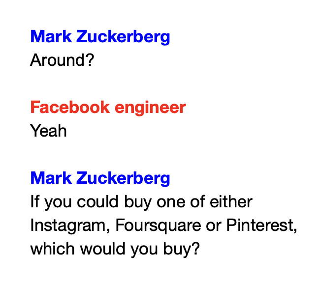Mark Zuckerberg messages Facebook engineer

April 5, 2012 