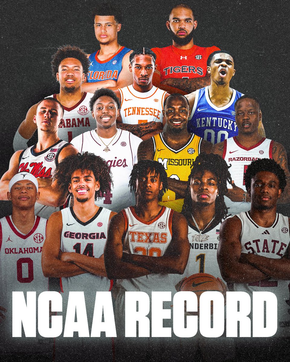 THE SEC MAKES MEN'S NCAA TOURNAMENT HISTORY WITH 14 TEAMS IN 🚨 