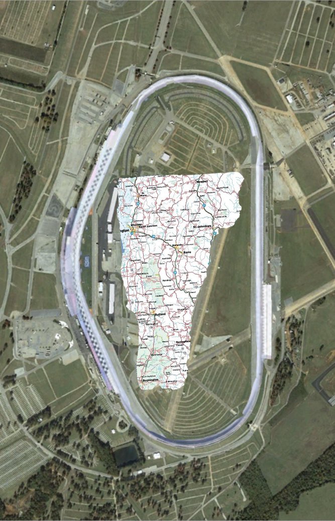 .@TALLADEGA is so big that Vermont can fit inside of it. Not many people know that. 