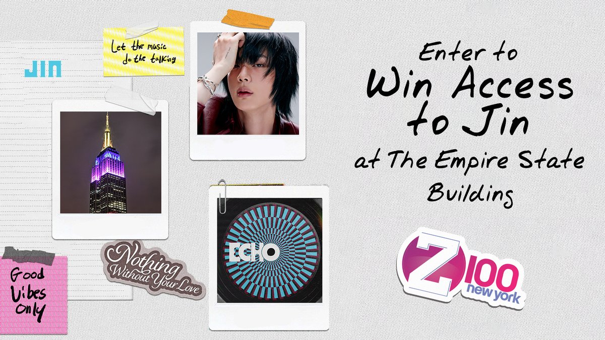 Win a chance to hang out with Jin of @bts_bighit at the @EmpireStateBldg! 

HOW TO WIN: Open our free @iHeartRadio app, start listening to @Z100NewYork, you'll get a pop up to enter, tap that and you're done!

🚨 ENTER: https://t.co/NfZBzqTU5x

#진 #Jin #Jin_Echo 