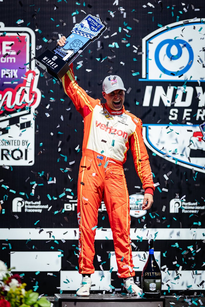 Been chasing this one all year… Portland delivered! 

Huge credit to the whole No. 12 @verizon Chevy team. 

This team never stopped believing. 🏆👊 