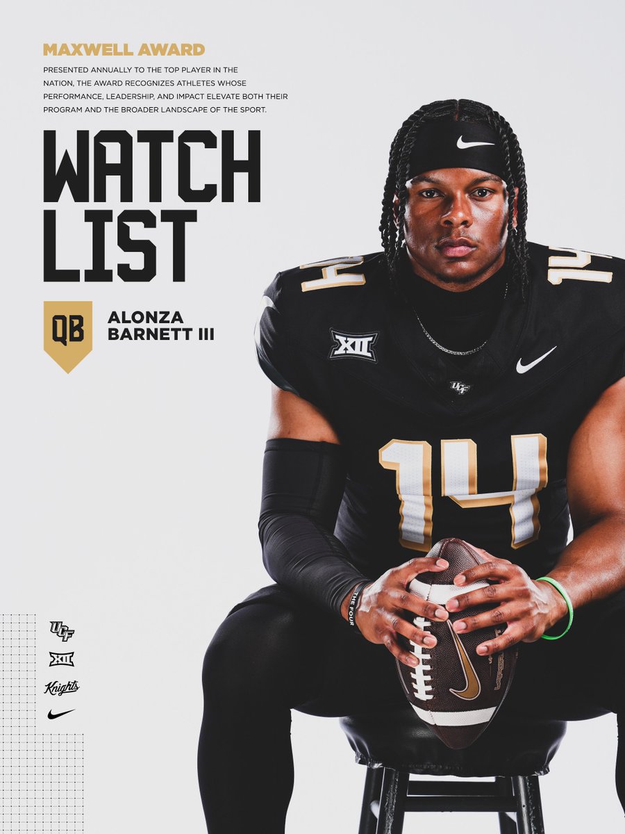 Alonza Barnett III has been named to the Maxwell Award Watch List 🔥

🗞️: https://t.co/oFOs2Q8Xok 