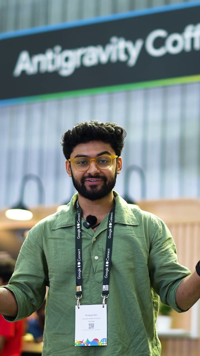 ICYMI: At Google I/O Connect India, attendees brewed up some magic at the Antigravity Coffee Co. booth! ☕ 

With a few keywords, they watched as AI generated custom latte art printed right on their coffee.

Watch how we fuelled the agentic era ⬇️ 