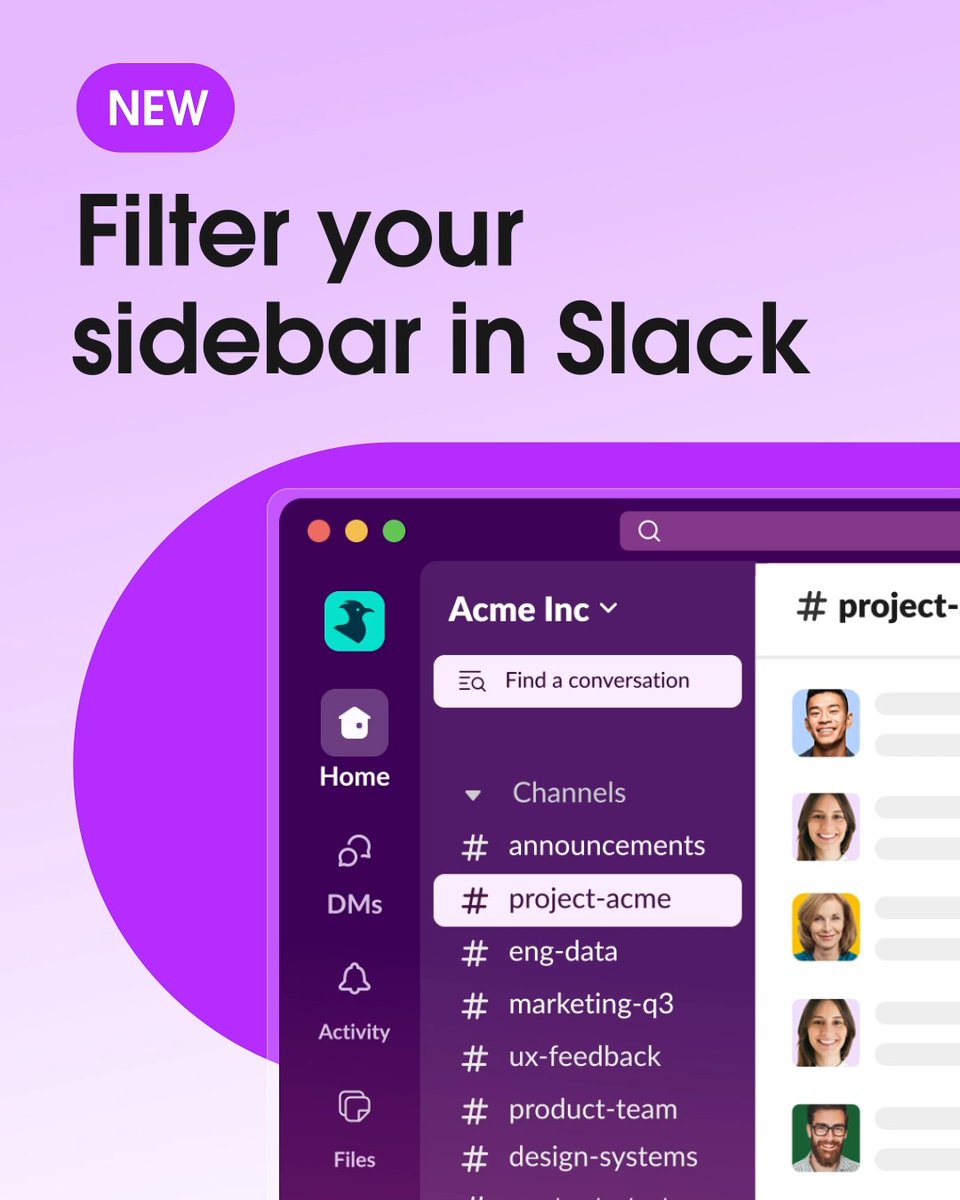 Sidebar feeling a little unwieldy? We have just the ticket. 👈

Introducing the sidebar filter! 💅

Just start typing and your conversation list will thin right out, helping you find the right discussion in no time. 😎

Give it a shot, and get to the discussion faster. 💥 