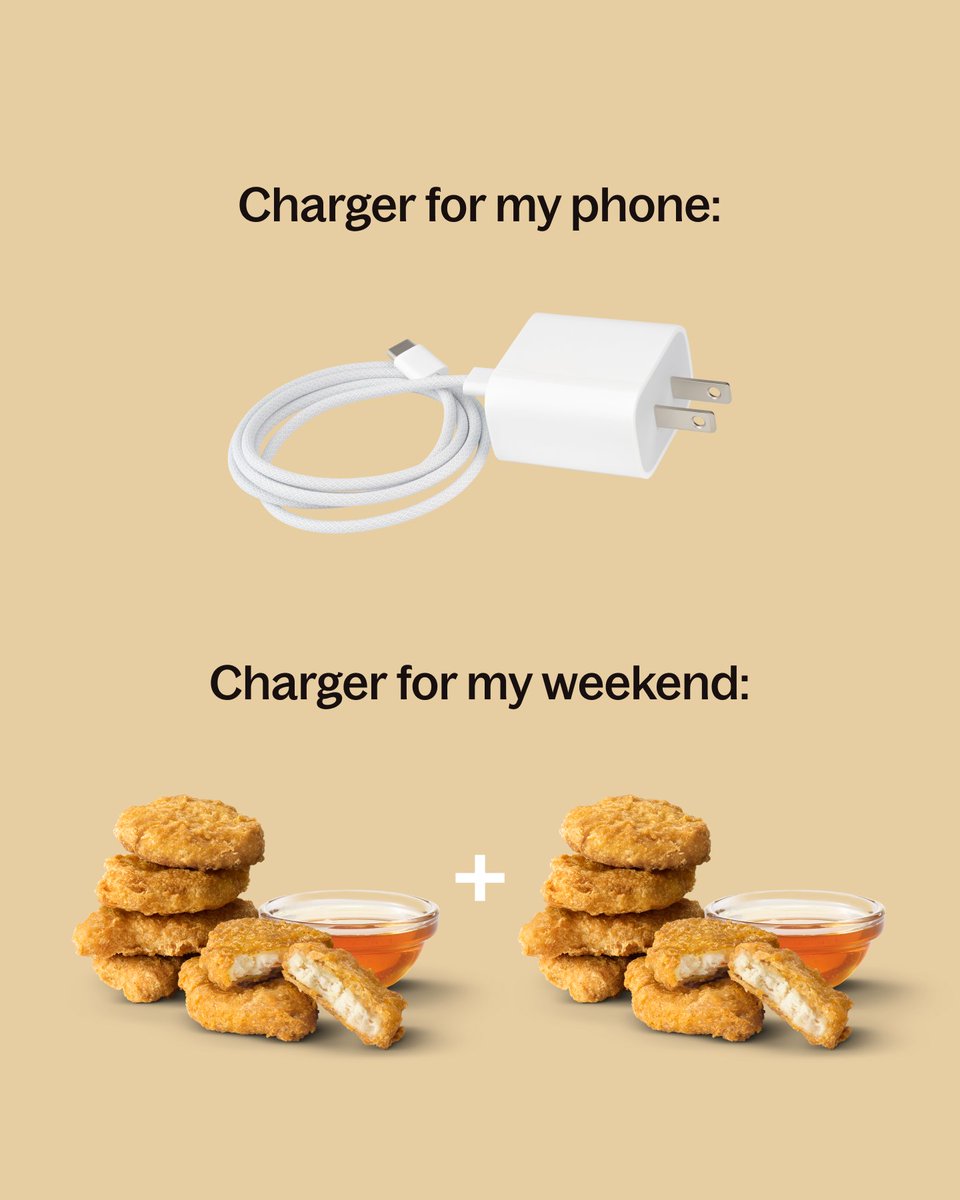 Stay on green all weekend long with BOGO 6pc McNuggets® when you spend $15+ at @McDonalds, Friday–Sunday. 🔋 Terms &amp; fees apply. 