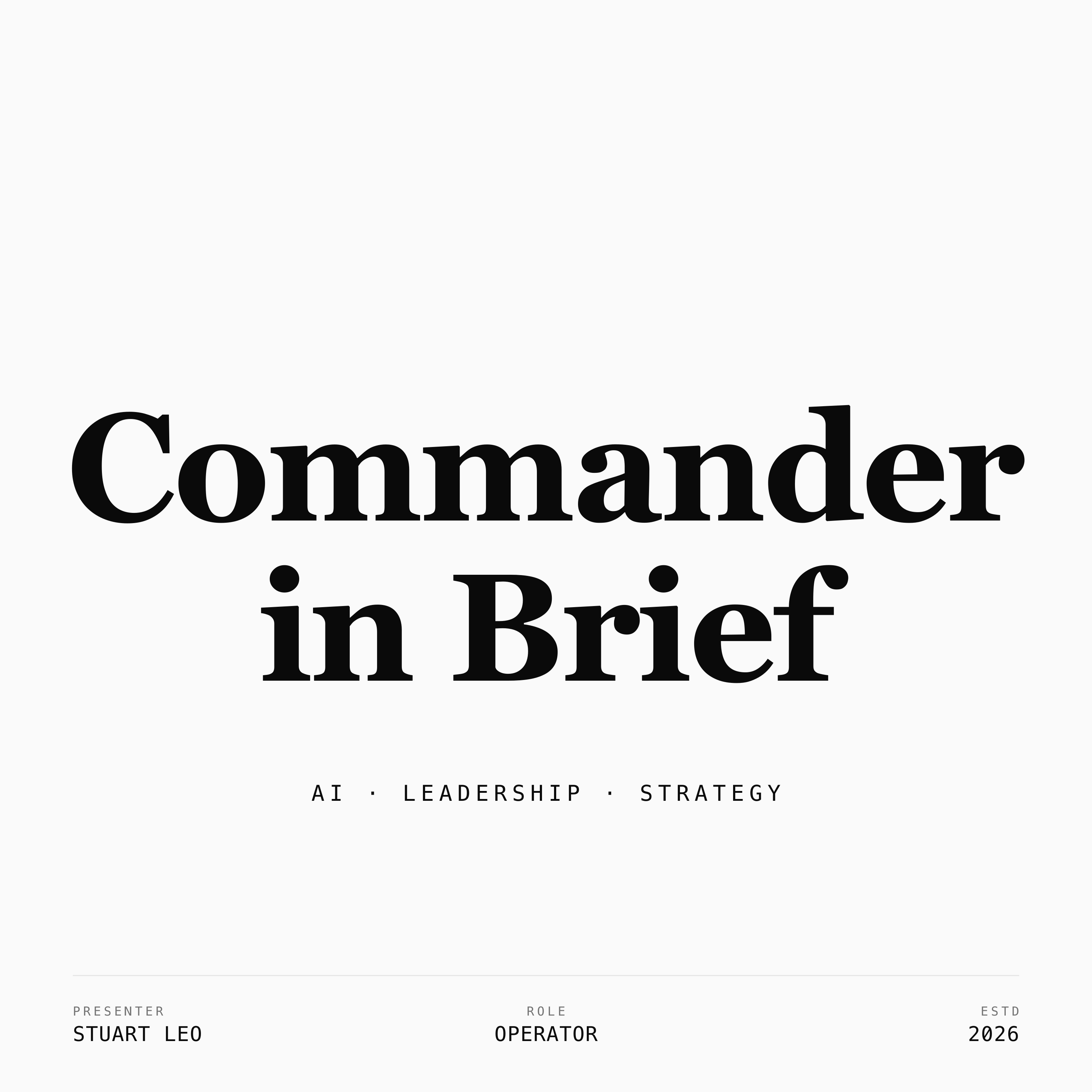 Commander in Brief