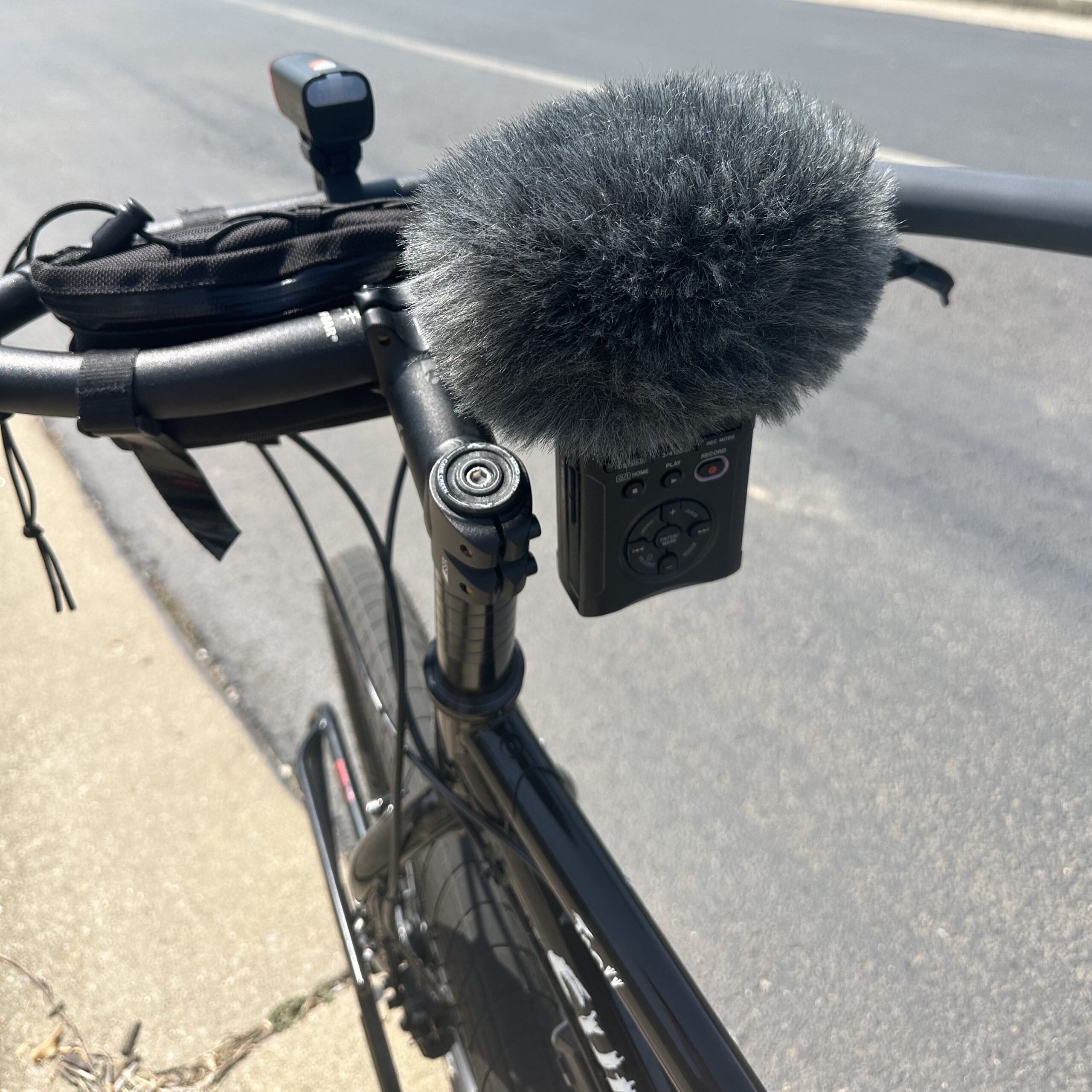 Recording decent audio while cycling