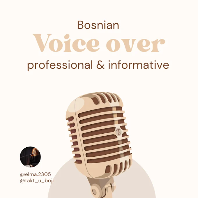 Profesionalan, jasan i informativan voice over