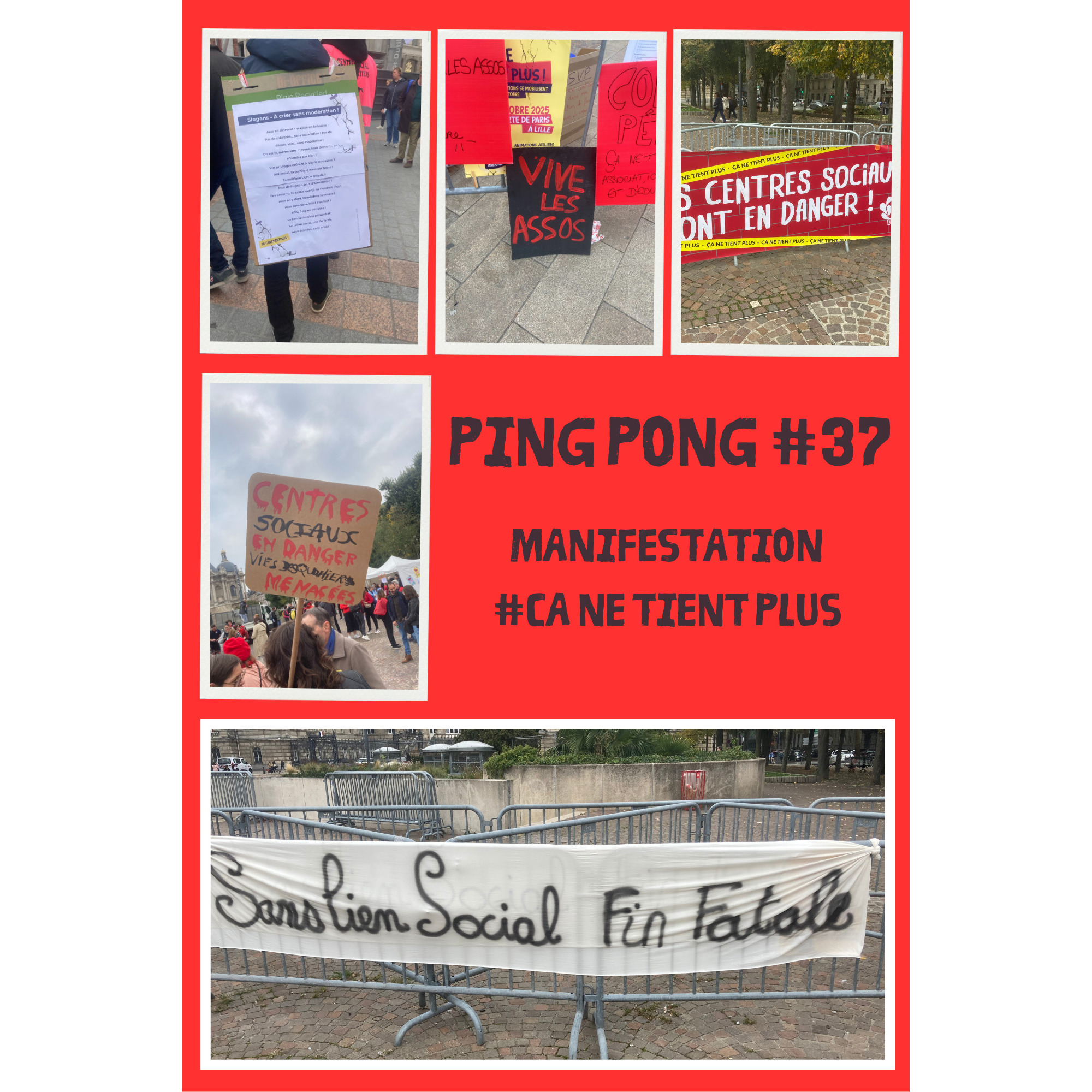 Ping Pong #37, actualité sociale , manifestation CA NE TIENT PLUS